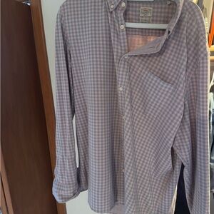 Faherty Men's Pink Checkered Shirt xxl
